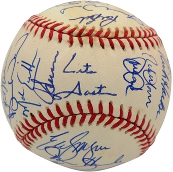 1992 World Champion Toronto Blue Jays Team Signed World Series Baseball (34 signatures)